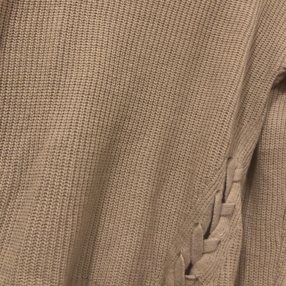 Charlotte Tan Lace Up Tie Russe Sweater - Picture 5 of 6